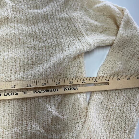 ATM Sweater Womens Medium Cream Soft V Neck Oversized Knit Cashmere Wool Silk - Picture 11 of 11